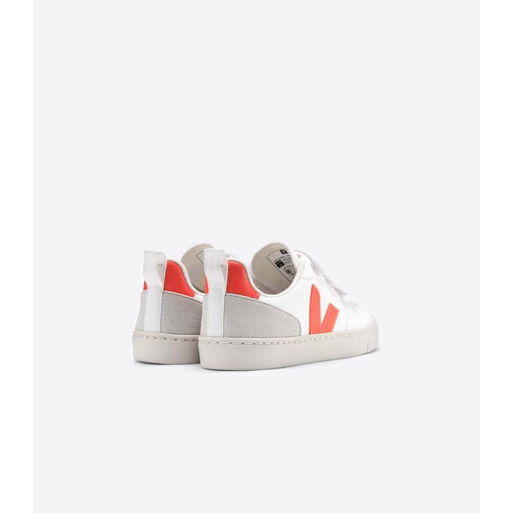 Veja V-10 CWL Kids' Shoes White/Yellow | NZ 783PJJ